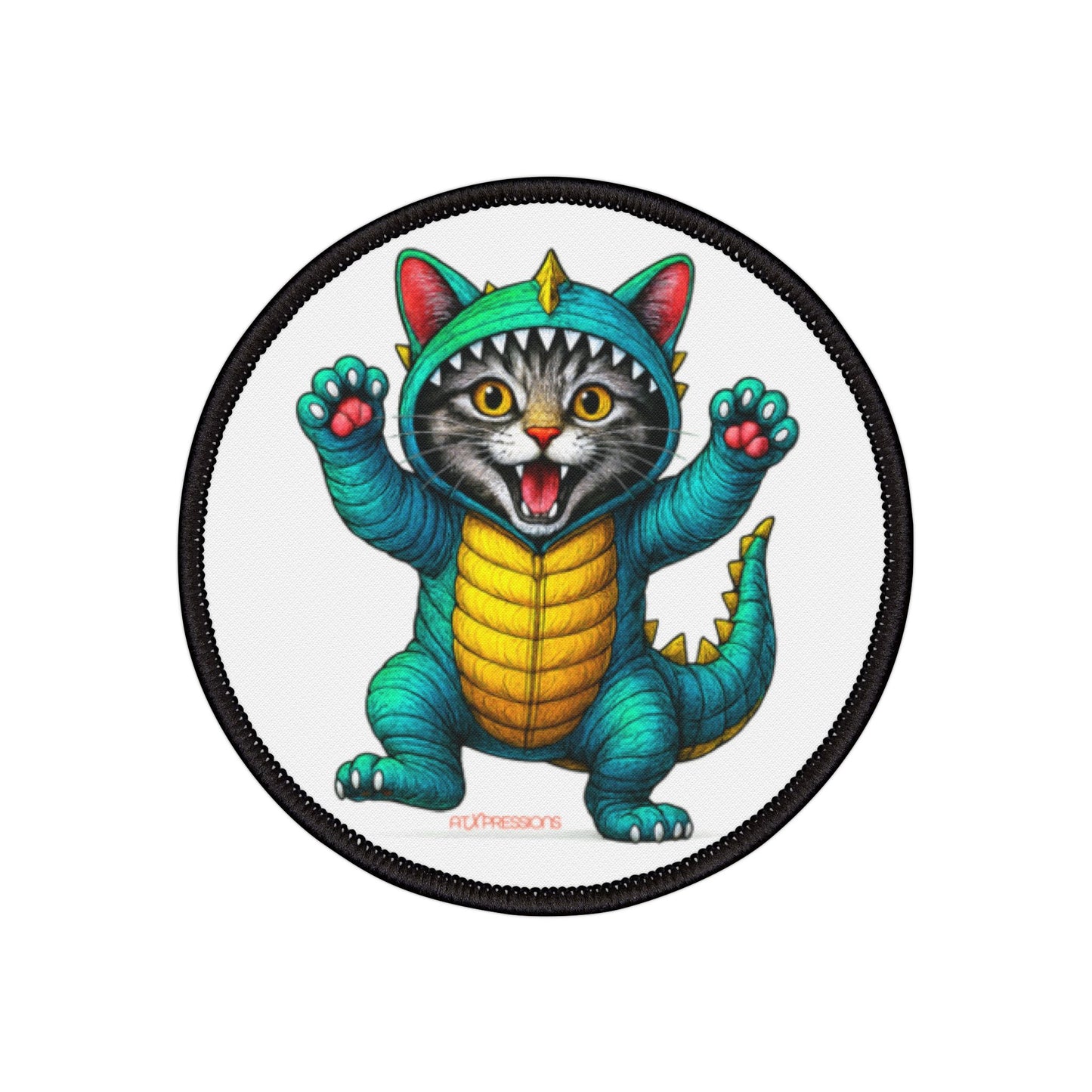 Cute Cat Monster Iron-On Patche