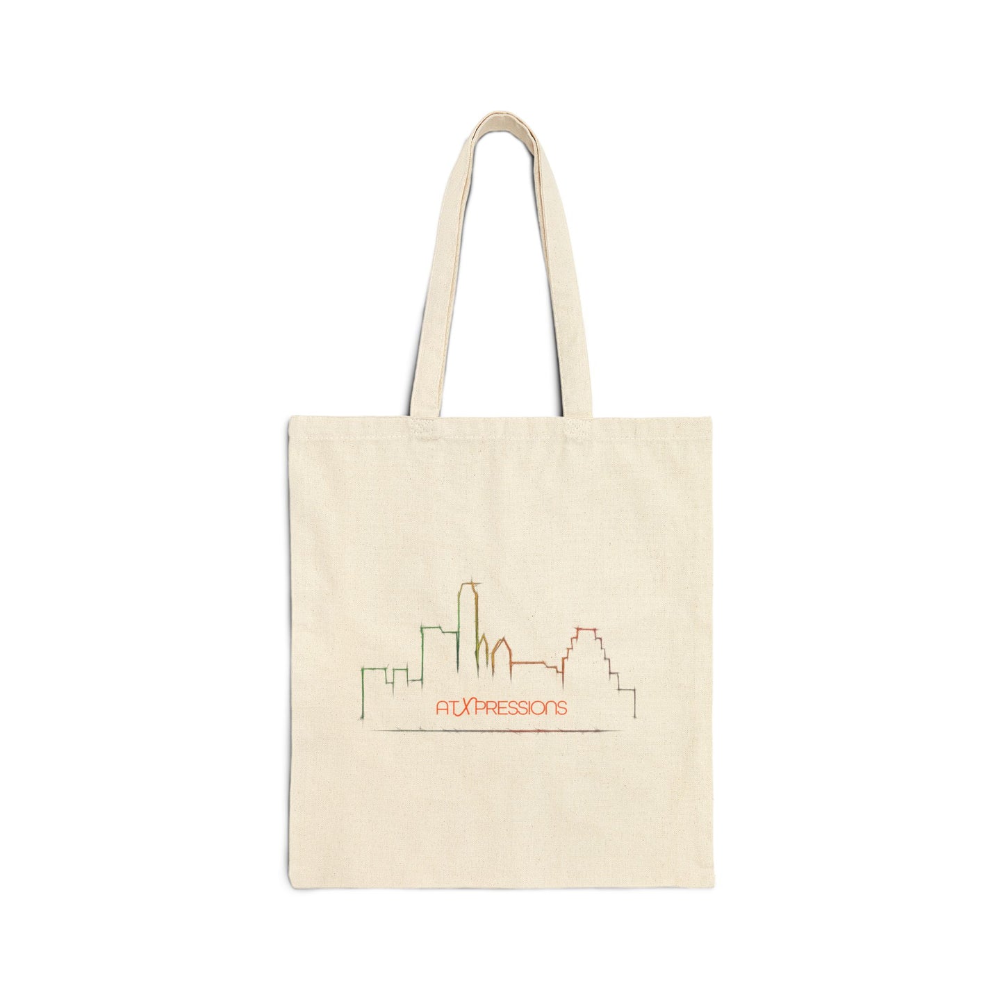 Austin City Skyline Design, Cotton Canvas Tote Bag