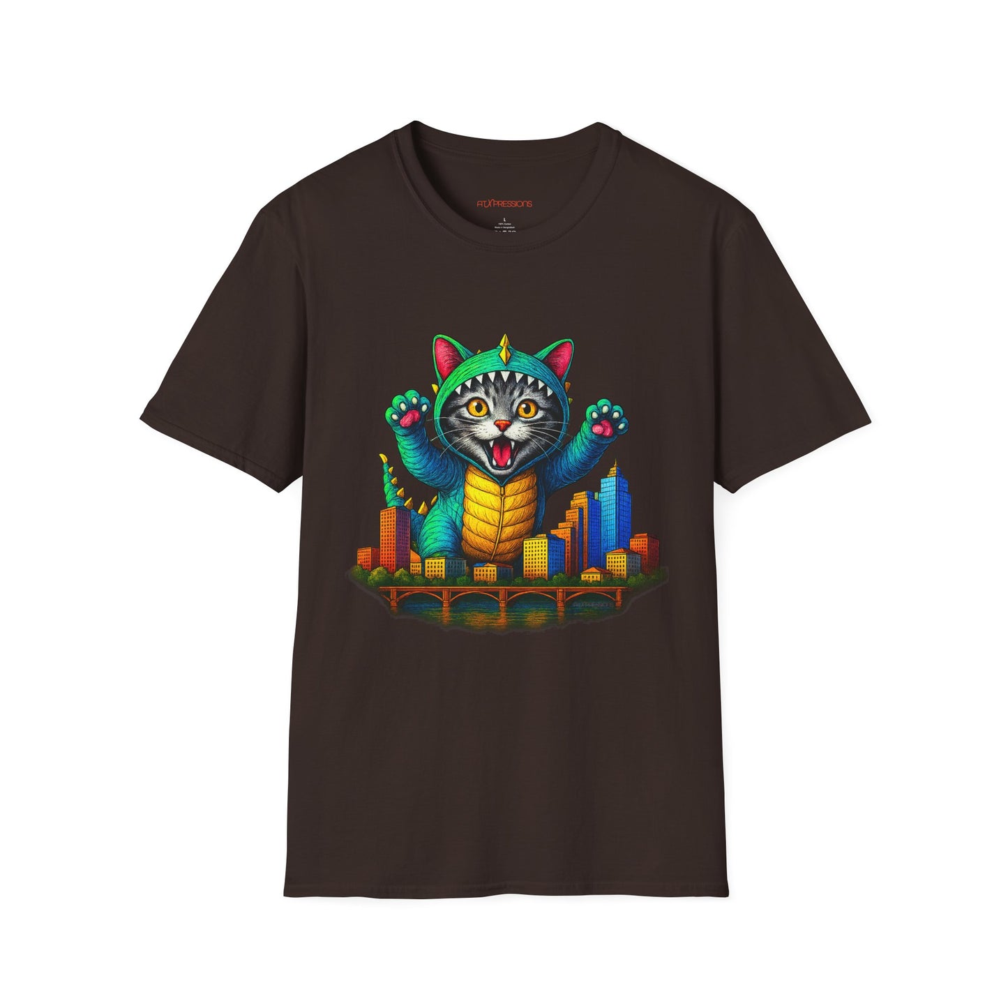 Cat Austin Cityscape T-shirt