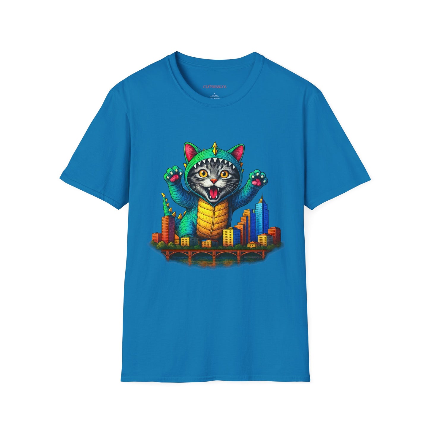 Cat Austin Cityscape T-shirt
