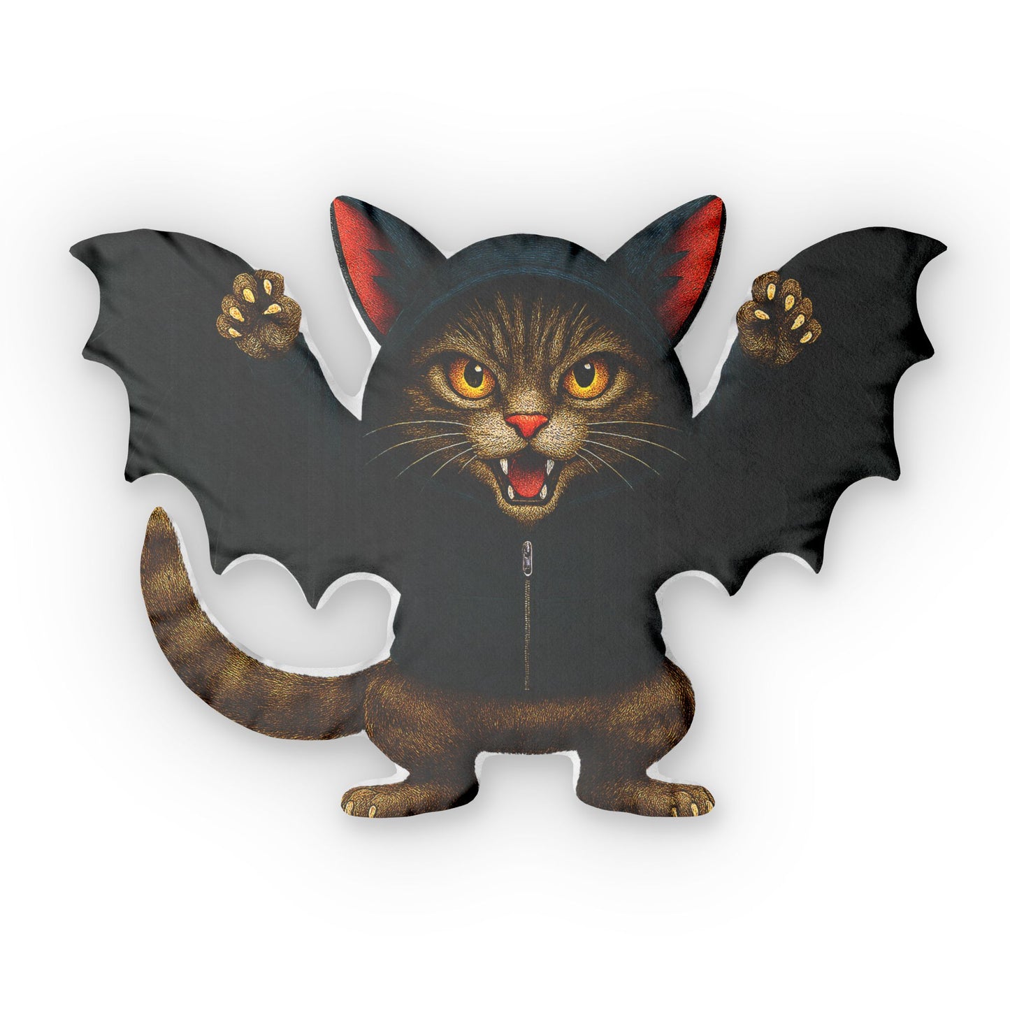 Bat Cat Custom Shape Pillow