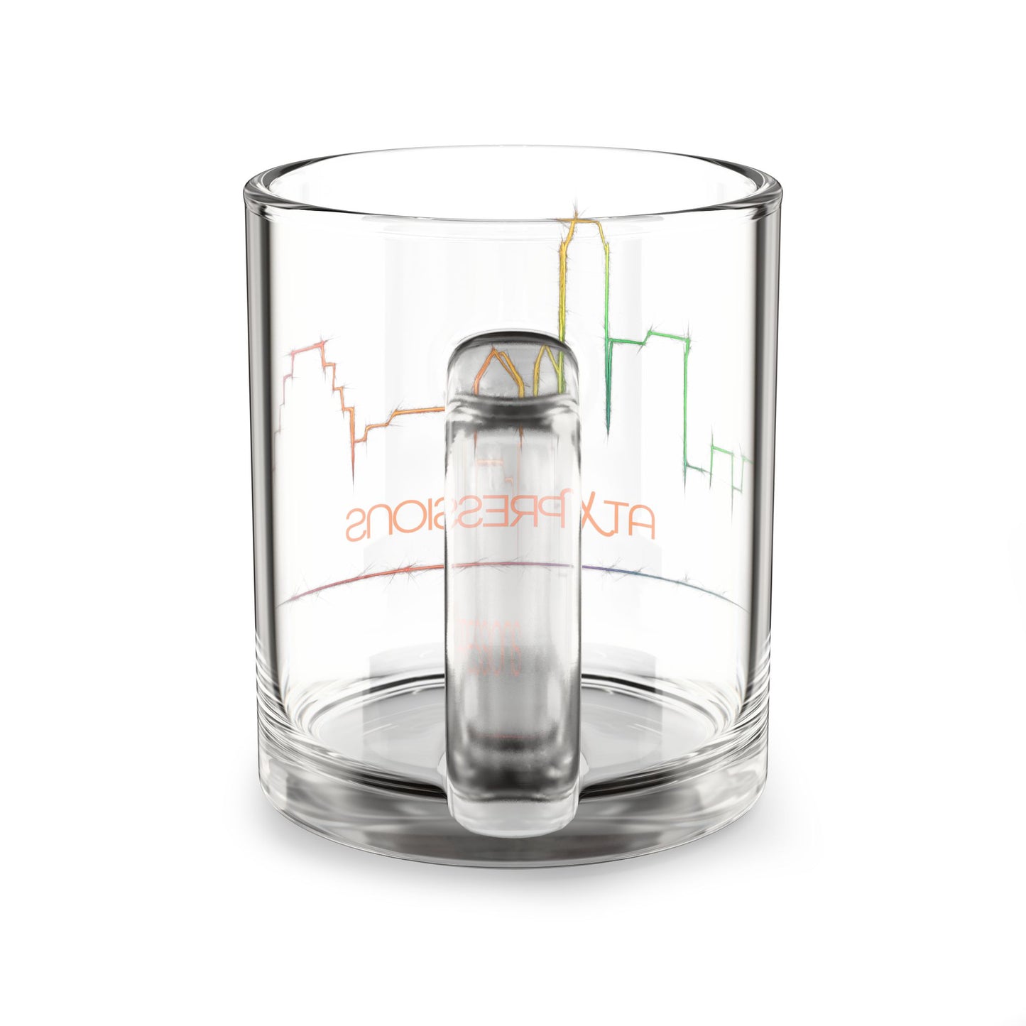 Austin Cityscape Themed Glass Mug, 10oz