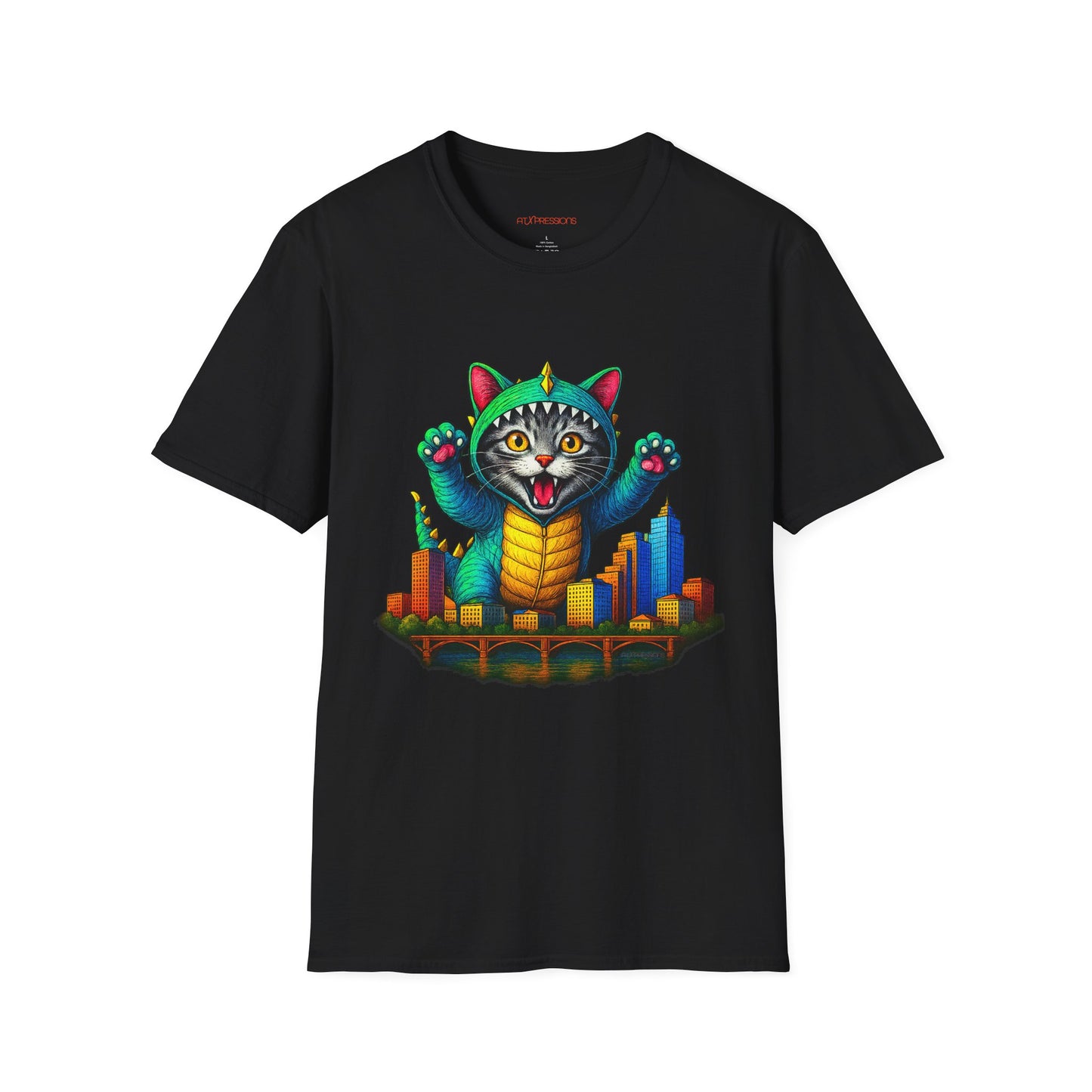 Cat Austin Cityscape T-shirt