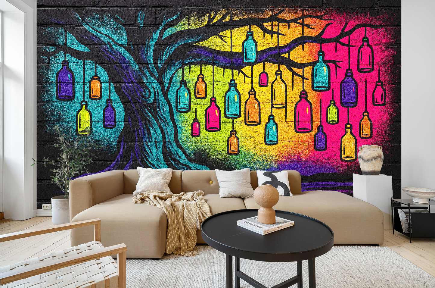 ATXpressions Mural - Bottle light tree