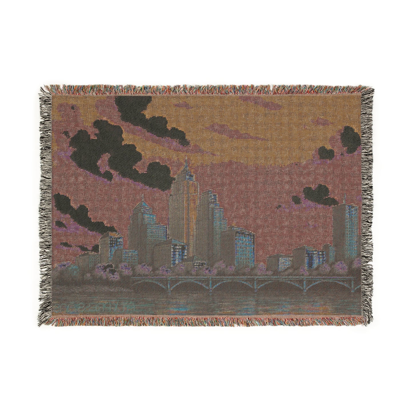 Austin Cityscape Woven Blanket