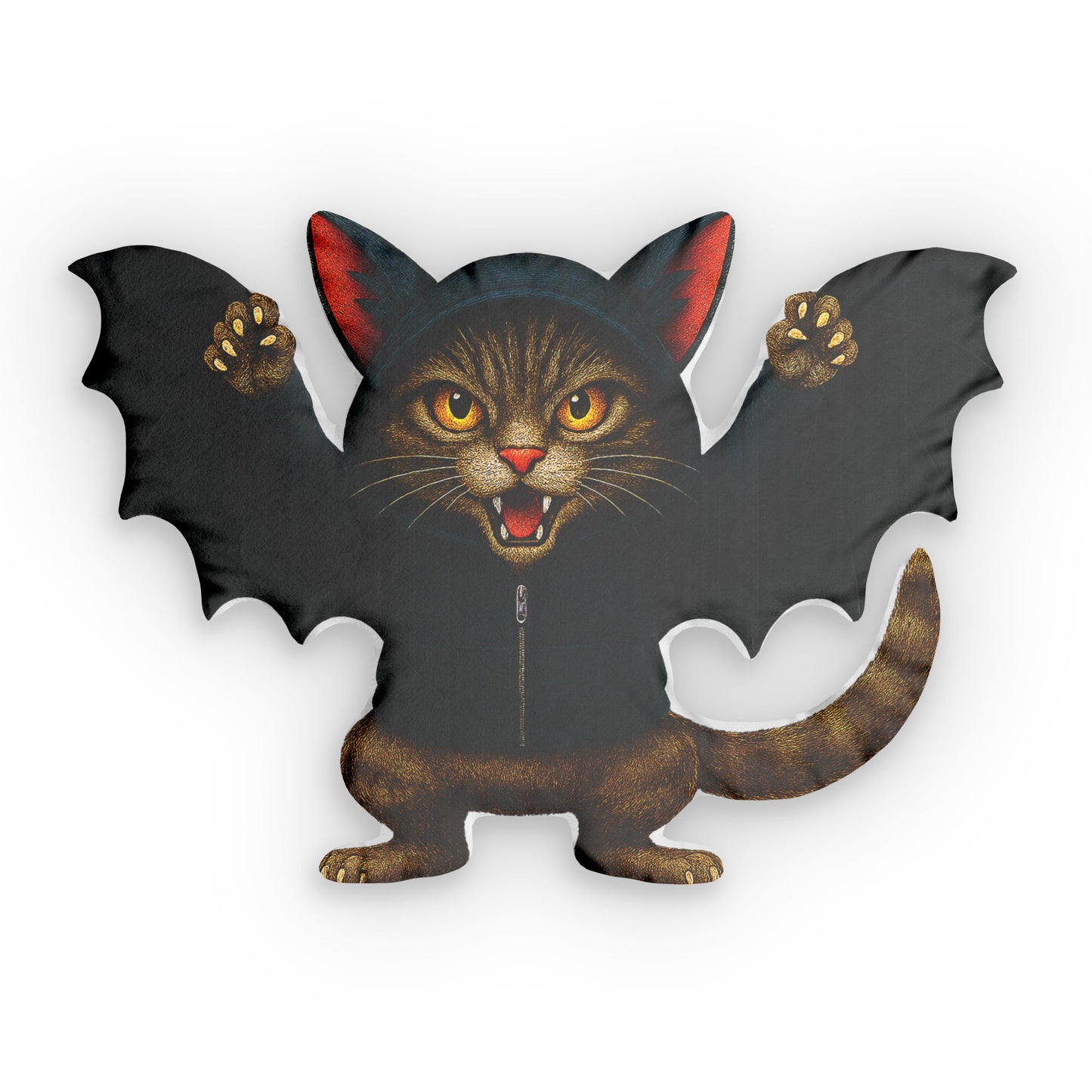 Bat Cat Custom Shape Pillow