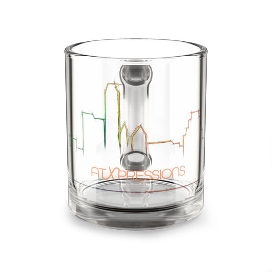 Austin Cityscape Themed Glass Mug, 10oz