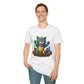 Bold Cat Over Austin Cityscape Unisex Tee | ATXpressions