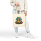 Bold Cat Over Austin Cityscape Cotton Canvas Tote Bag | ATXpressions