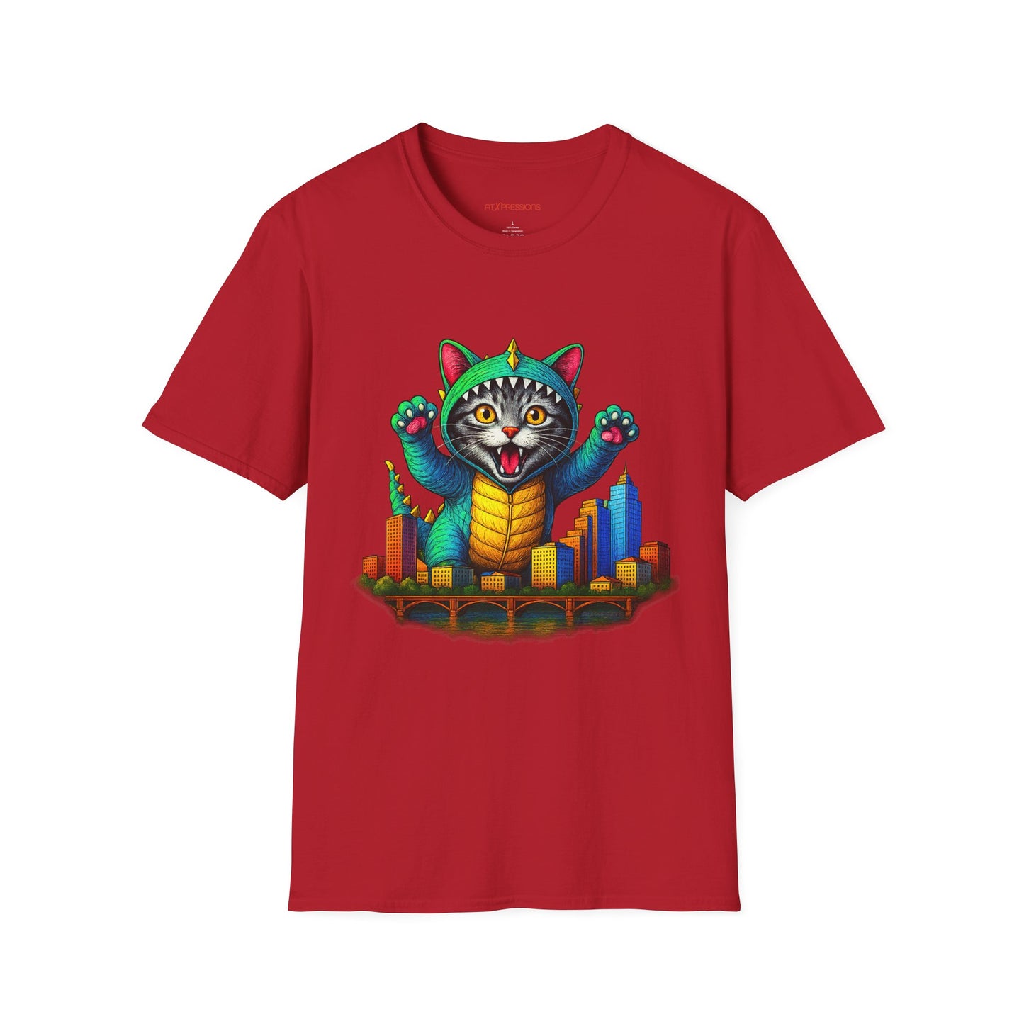 Cat Austin Cityscape T-shirt