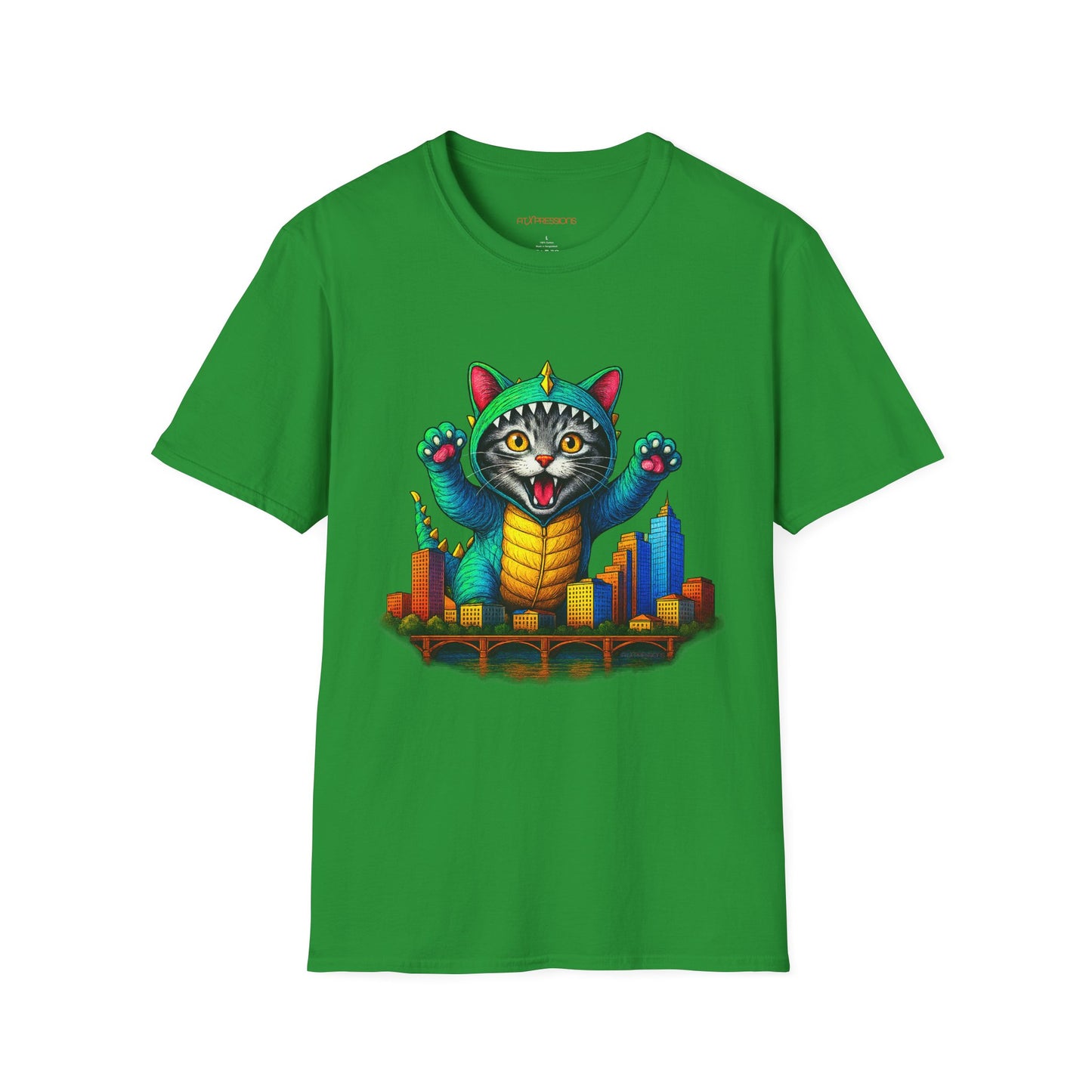 Cat Austin Cityscape T-shirt