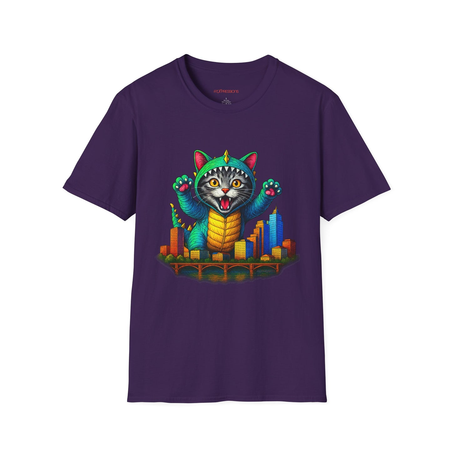 Cat Austin Cityscape T-shirt