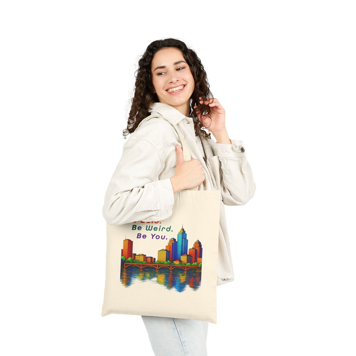 Be Bold. Be Weird. Be You. Austin Skyline Cotton Canvas Tote | ATXpressions