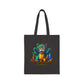 Cat Monster Austin Cityscape Stylish Cotton Canvas Tote Bag