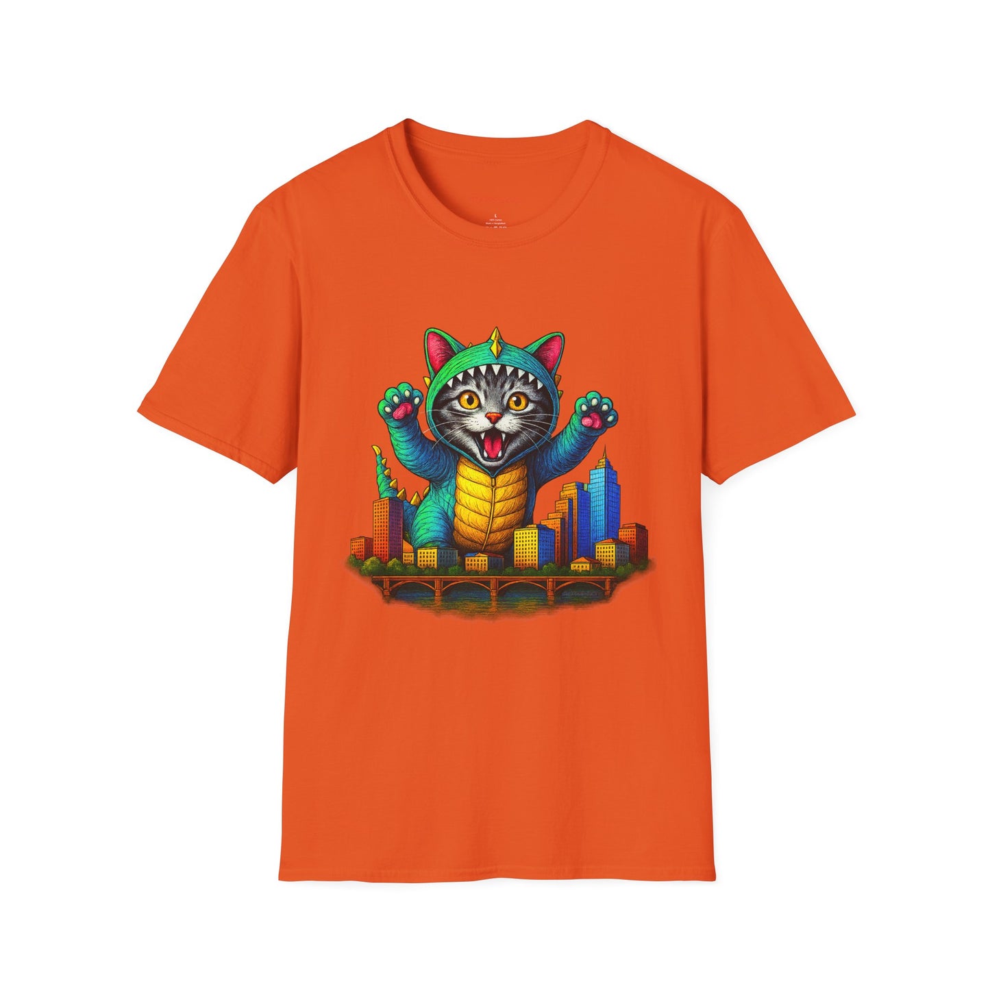 Cat Austin Cityscape T-shirt