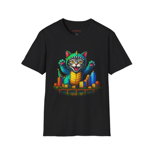 Cat Austin Cityscape T-shirt