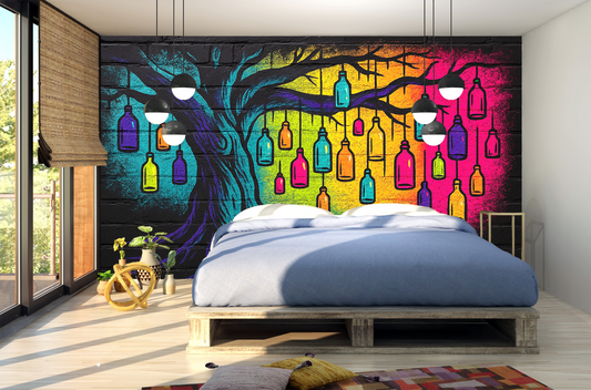 ATXpressions Mural - Bottle light tree